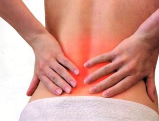 Back pain in the lumbar region